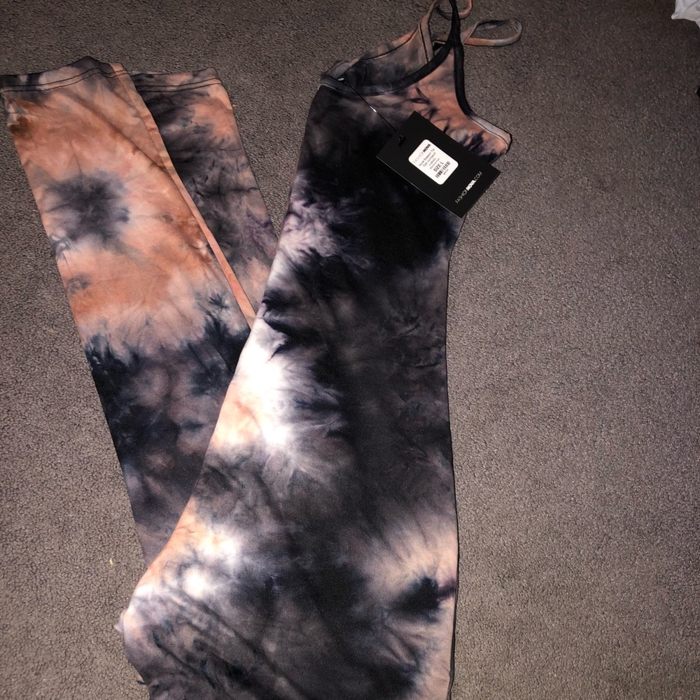Fashion Nova tie dye jumpsuit
